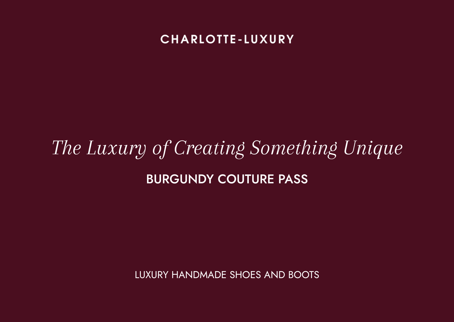 Burgundy Couture Pass – Custom Heels & Pumps Experience