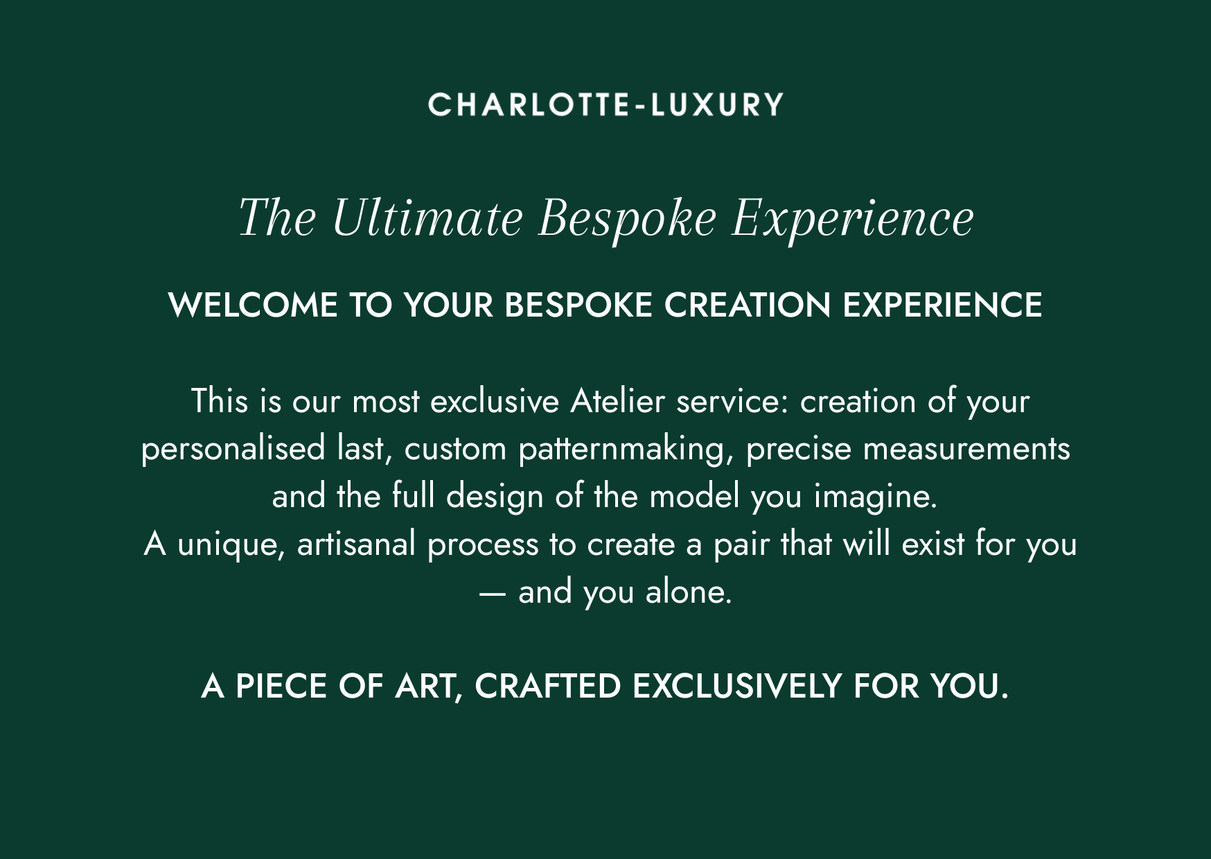Bespoke Creation Pass – The Ultimate Made-to-Measure Experience