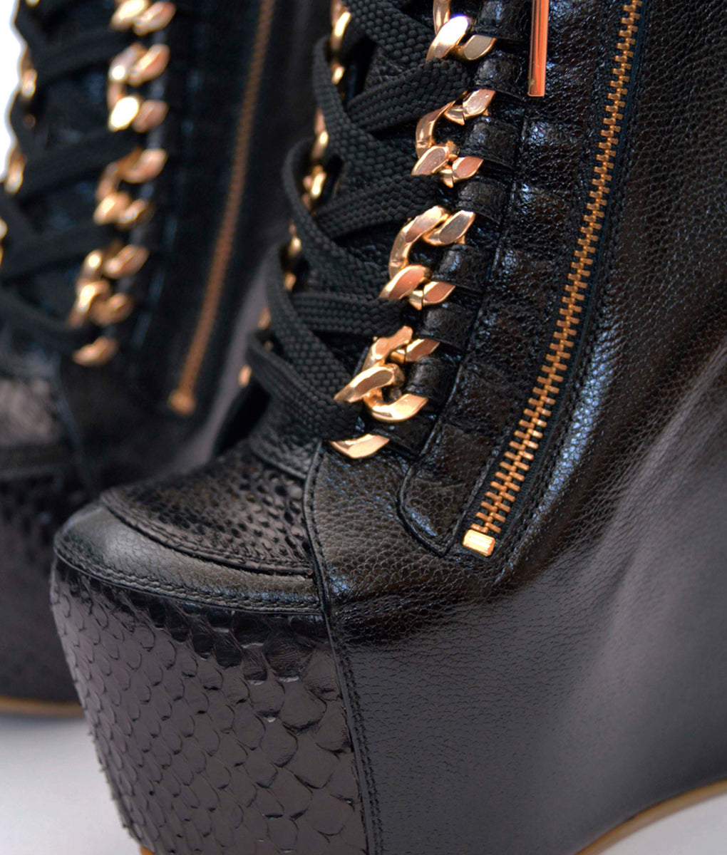 Cocura Black Python · Charlotte Luxury Boots · Luxury High Heel Boots · Yarose Shulzhenko · Custom Made · Made to measure · Luxury High Heel Ankle Boots · Boots