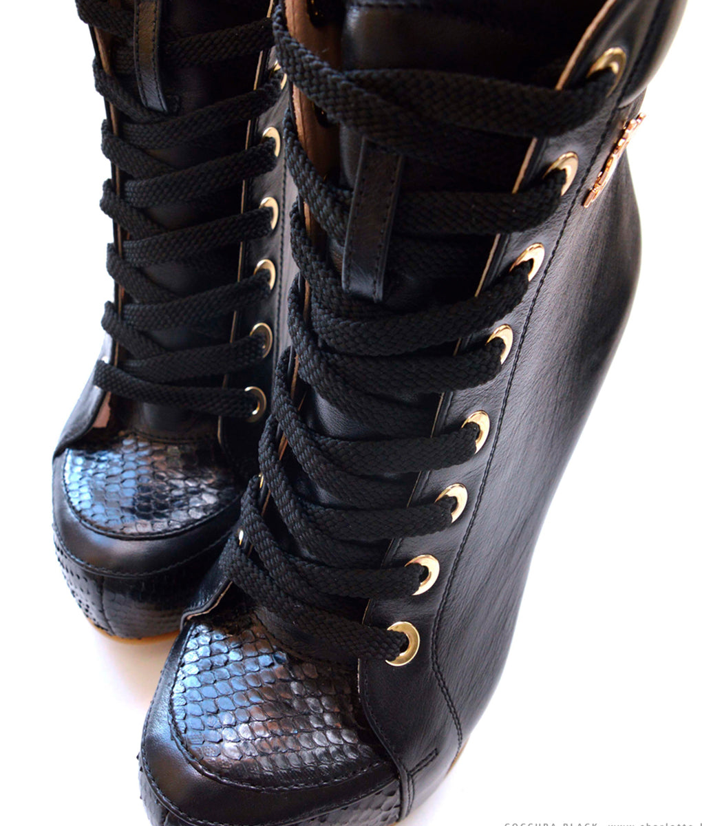 Cocure Black · Charlotte Luxury Boots · Luxury High Heel Boots · Yarose Shulzhenko · Custom Made · Made to measure · Luxury High Heel Ankle Boots · Boots