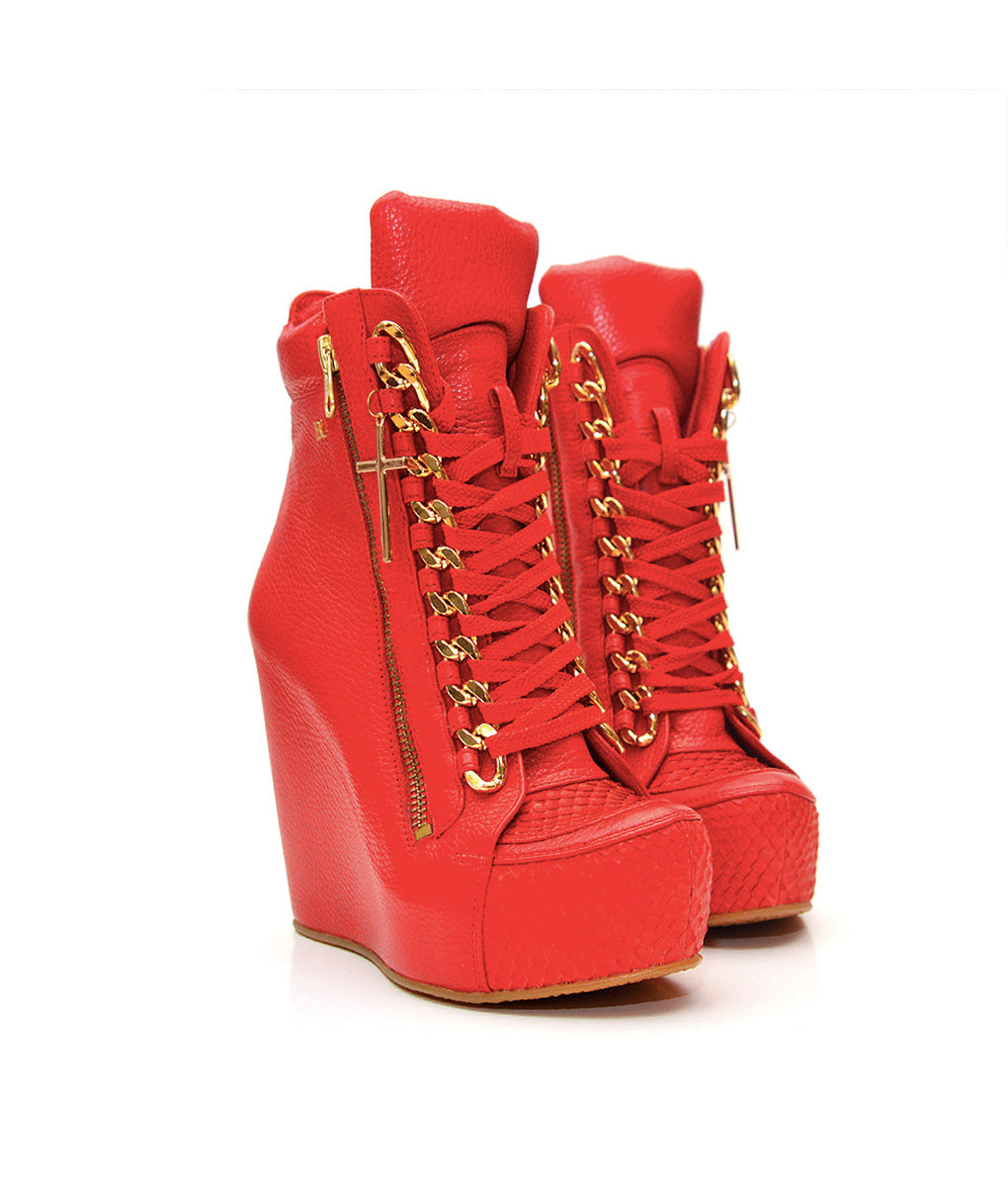 Cocura Red Python · Charlotte Luxury Boots · Luxury High Heel Boots · Yarose Shulzhenko · Custom Made · Made to measure · Luxury High Heel Ankle Boots · Boots