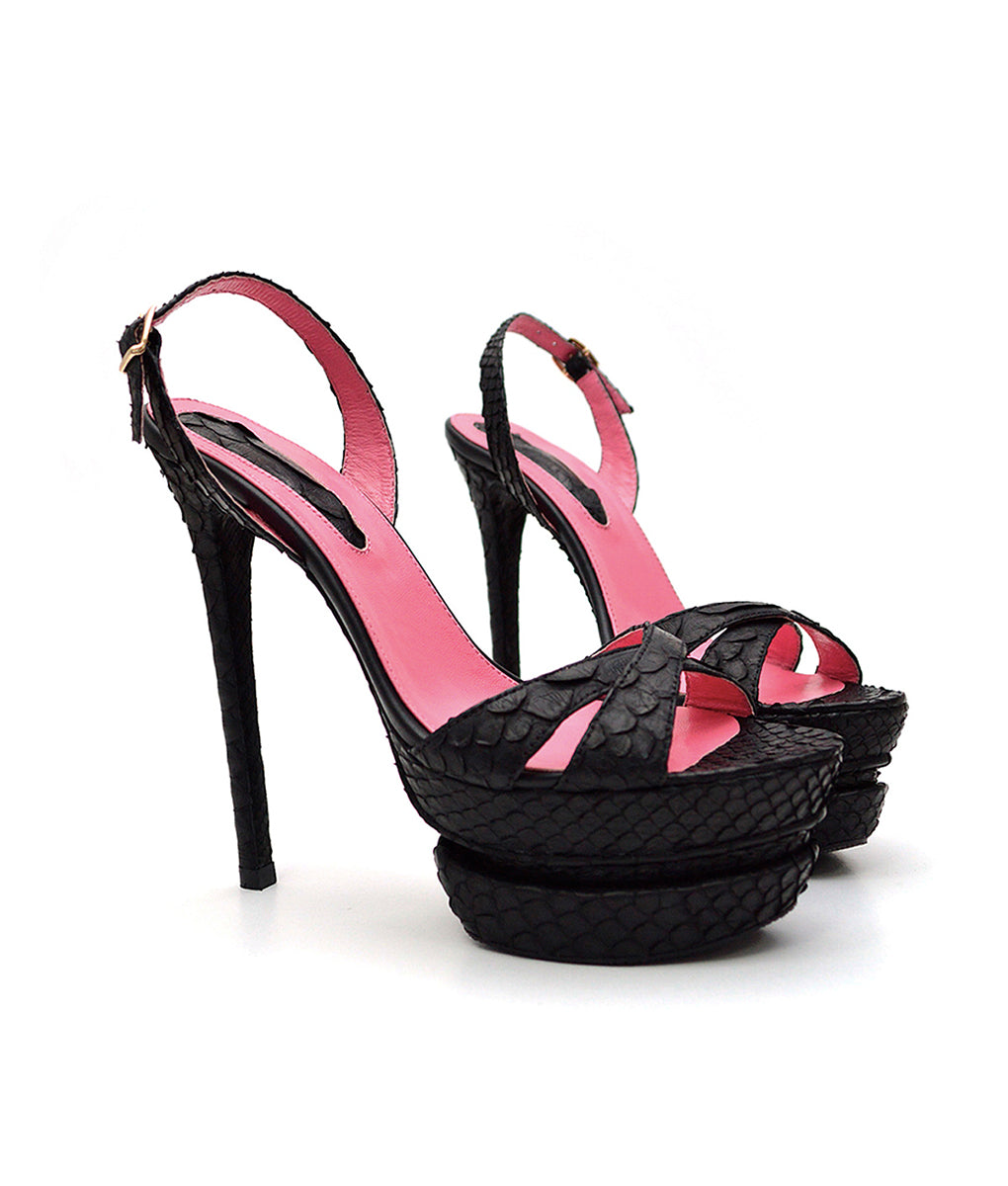 Dempos Black Python · Charlotte Luxury Shoes · Luxury High Heel Sandals Shoes · Yarose Shulzhenko · Custom Made · Made to measure · Luxury High Heel Sandals · Shoes