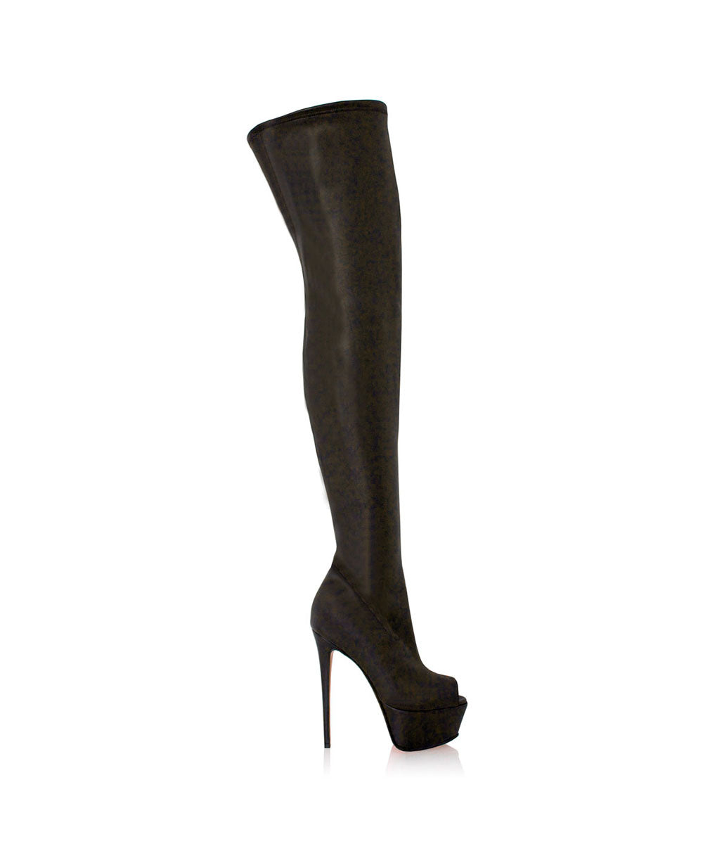 Synda Black · Charlotte Luxury Boots · Luxury High Heel Over Knee high Boots · Gio Hel · Custom Made · Made to measure · Luxury High Heel Over Knee High Boots · Boots