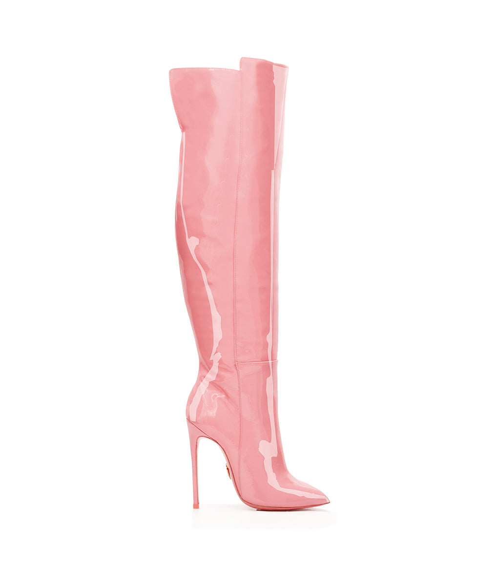Bessel Pink Patent · Charlotte Luxury High Heels Boots · Ada de Angela Boots · High Heels Boots · Luxury Boots · Over Knee Boots · Stiletto · Leather Boots