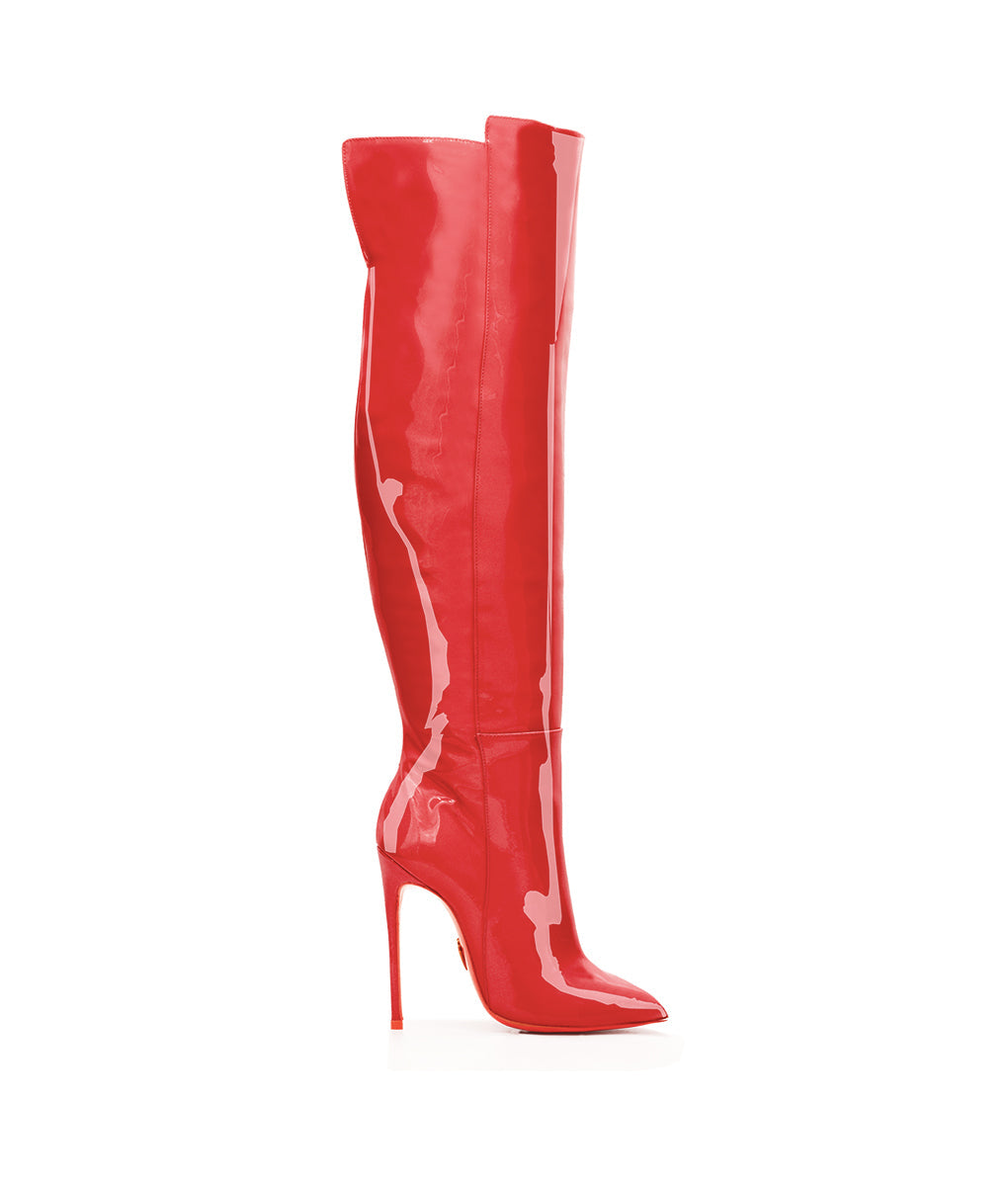 Bessel Red Patent · Charlotte Luxury High Heels Boots · Ada de Angela Boots · High Heels Boots · Luxury Boots · Over Knee Boots · Stiletto · Leather Boots