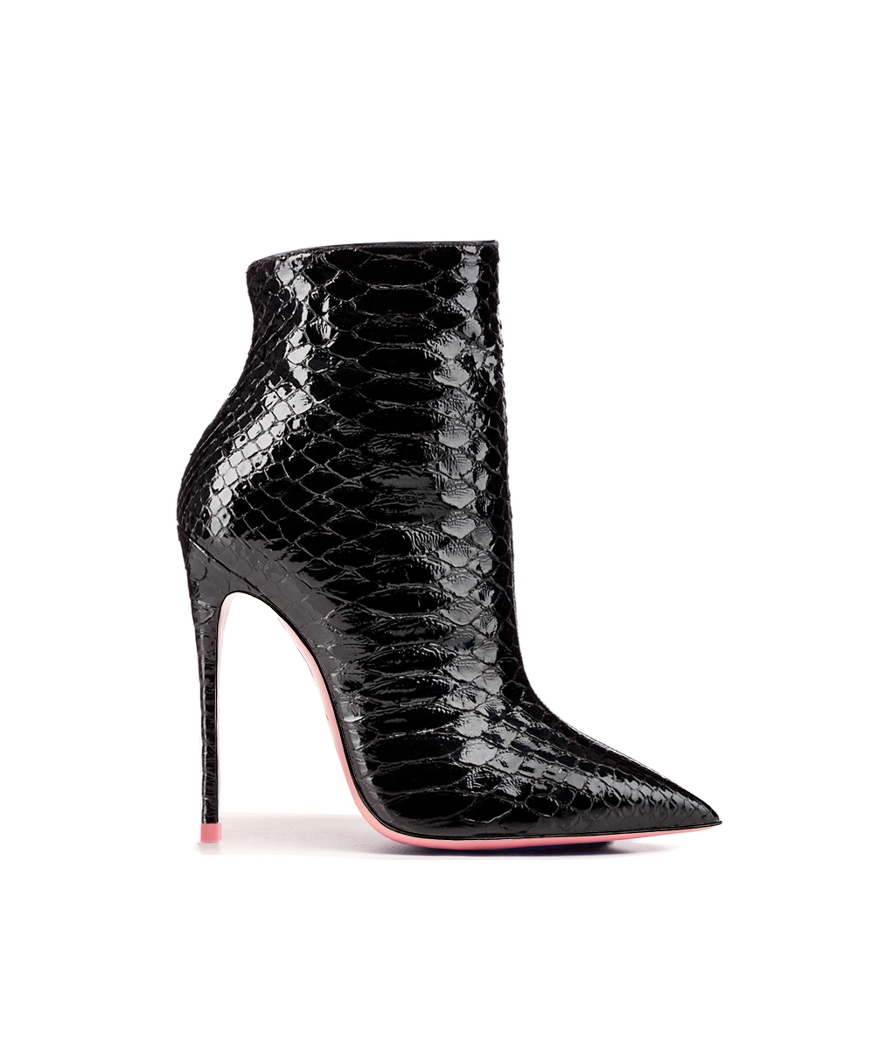 Denex Black Python · Charlotte Luxury High Heels Boots · Ada de Angela Shoes · High Heels Boots · Luxury Boots · Knee High Boots · Stiletto · Leather Boots