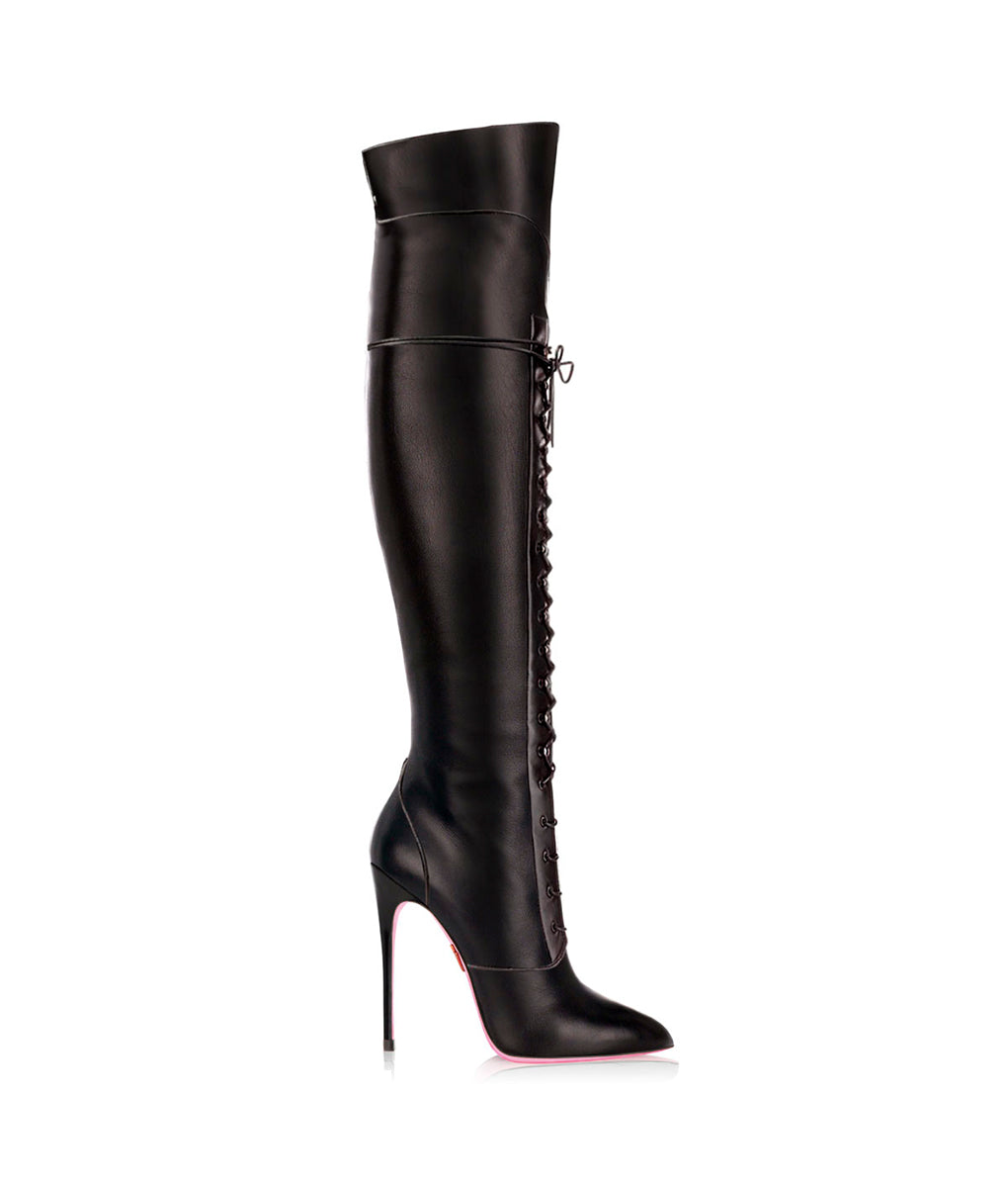 Sabik Black · Charlotte Luxury High Heels Boots · Ada de Angela Boots · High Heels Boots · Luxury Boots · Over Knee Boots · Stiletto · Leather Boots