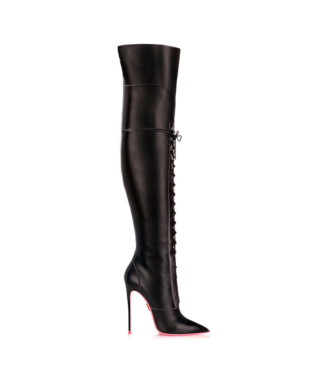 Sabika Black · Charlotte Luxury High Heels Boots · Ada de Angela Boots · High Heels Boots · Luxury Boots · Over Knee Boots · Stiletto · Leather Boots