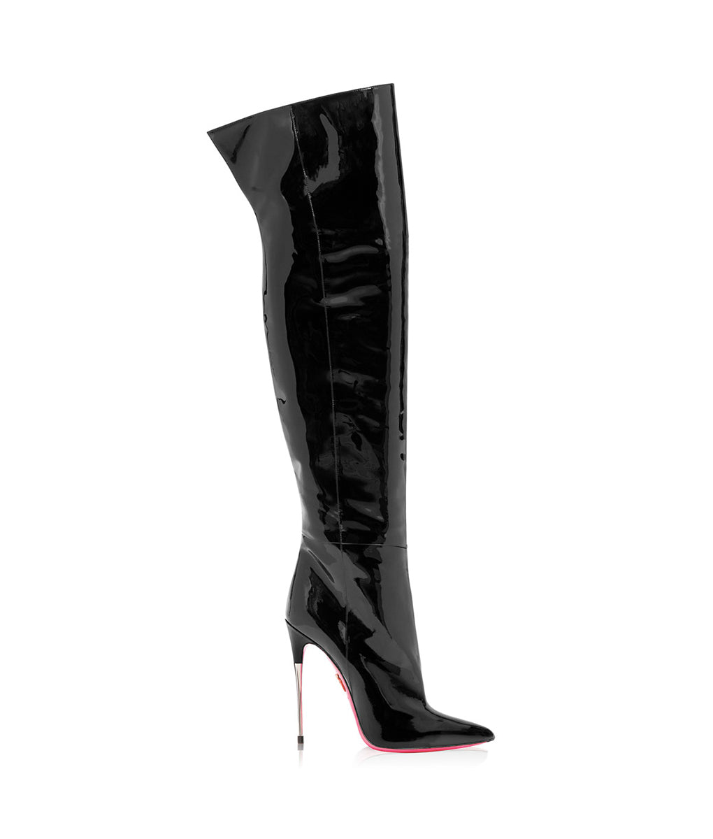 Wezen Black Patent · Charlotte Luxury High Heels Boots · Ada de Angela Boots · High Heels Boots · Luxury Boots · Over Knee Boots · Stiletto · Leather Boots