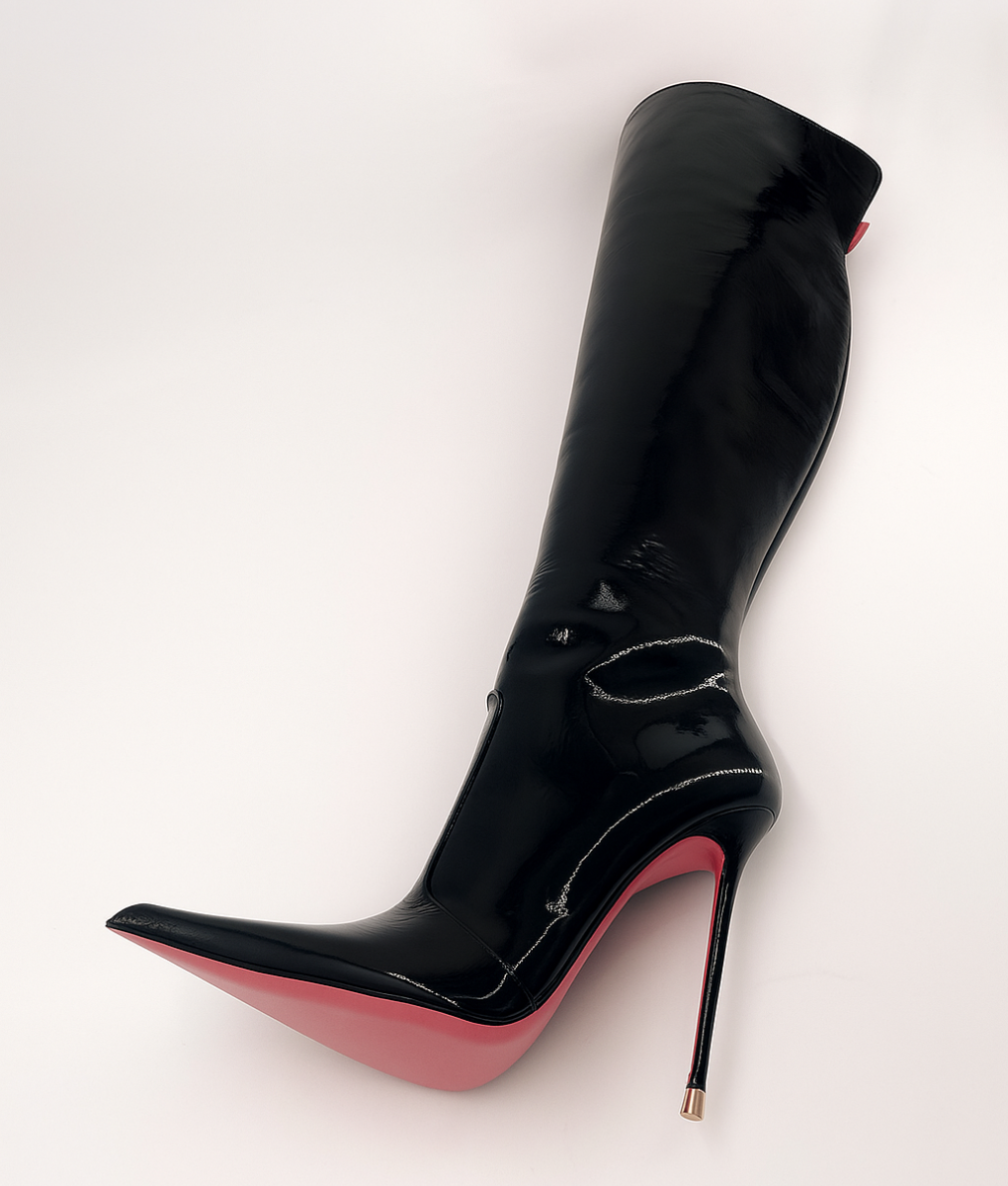Troann 38 — Black Patent · Red Lining · Pink Sole