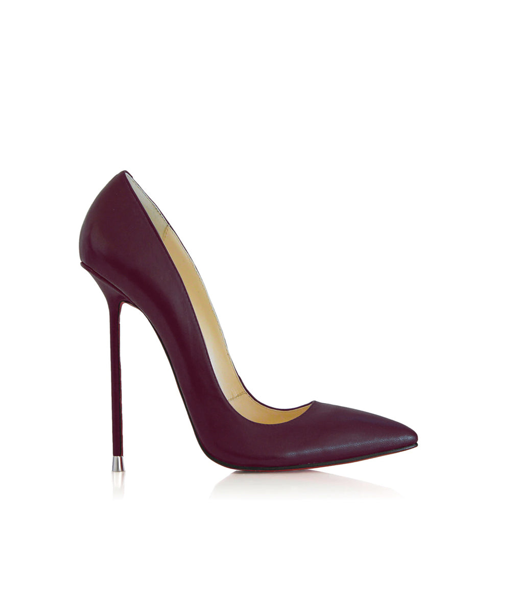Akhira Aubergine  · Charlotte Luxury Shoes · Luxury High Heel Pumps · Di Marni - Vicenzo Rossi · Custom made · Made to measure · Black Luxury Pumps High Heel Shoes · Stiletto Shoes