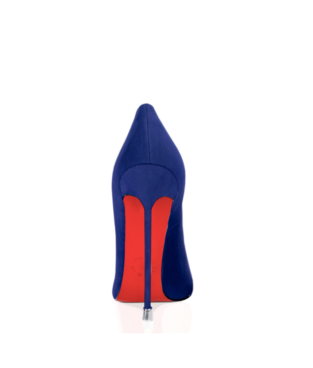 Akhira Navy Blue Suede · Charlotte Luxury Shoes · Luxury High Heel Pumps · Di Marni - Vicenzo Rossi · Custom made · Made to measure · Luxury Pumps High Heel Shoes · Stiletto