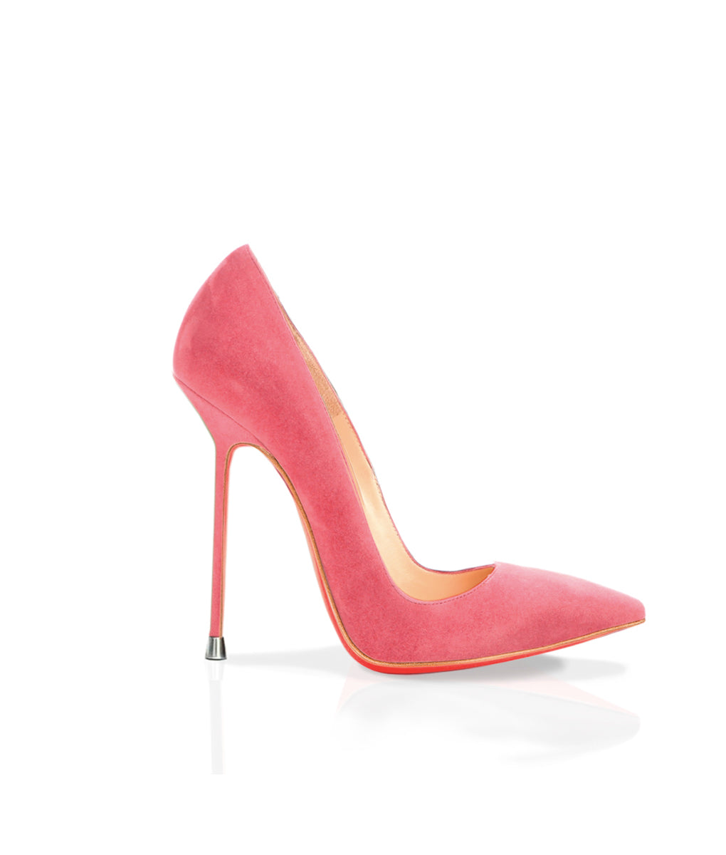 Akhira Pink Suede - Charlotte Luxury Shoes - Luxury High Heel Pumps - Di Marni - Vicenzo Rossi - Custom made - Made to measure - Luxury Pumps High Heel Shoes - Stiletto