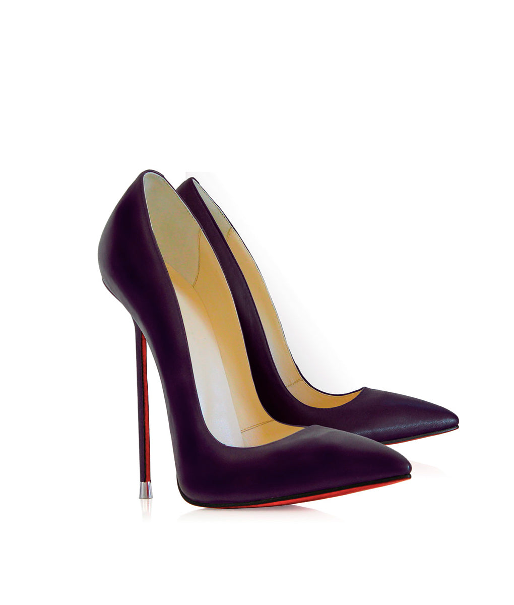 Akhira Purple  · Charlotte Luxury Shoes · Luxury High Heel Pumps · Di Marni - Vicenzo Rossi · Custom made · Made to measure · Black Luxury Pumps High Heel Shoes · Stiletto Shoes